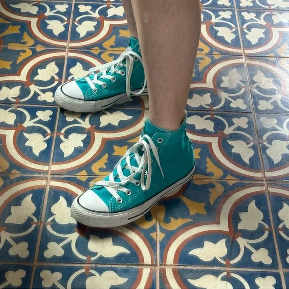 Converse high top sneakers, turquoise - Picture 4 of 10
